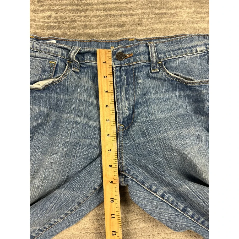 Old Navy Capri Jeans Womens 6 Short Blue The Sweetheart Cuffed Mid Rise Denim